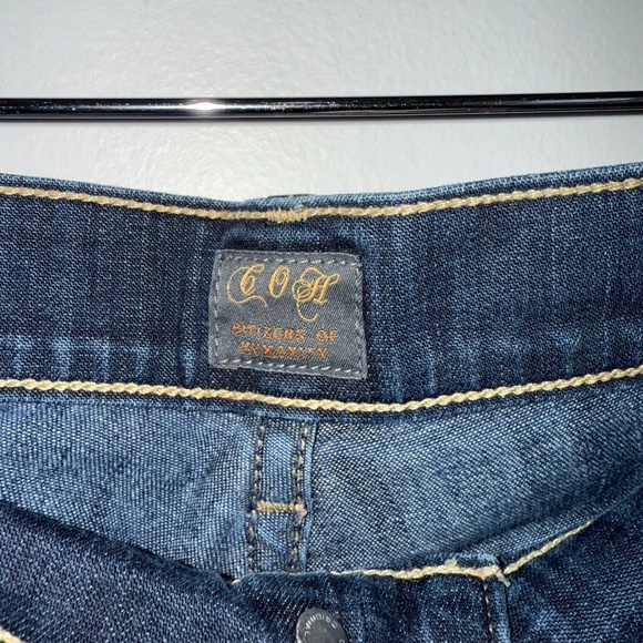 COH Womens 28 Dark Wash Ava Low Rise Straight Leg Stretch Full Length Jeans G2 - Picture 2 of 6